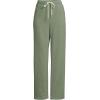 Lands’ End Women’s Serious Sweats High Rise Relaxed Straight Leg Pants(Sage)