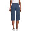 Lands’ End Women’s Sport Knit High Rise Elastic Waist Capri Pants(Nightfall Blue)