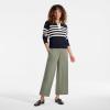 Lands’ End Women’s Sport Knit Pull On Drawstring Wide Leg Crop Pants(Sage)