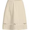 Lands’ End Women’s Voile Ladder Trim Mini Skirt(Dried Bamboo)