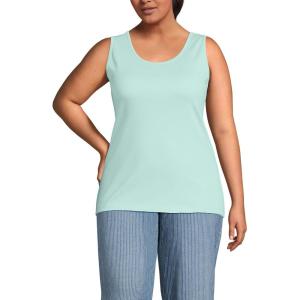 Lands’ End Women’s Cotton Tank Top(Pale Sky)