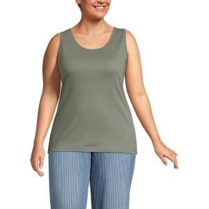 Lands’ End Women’s Cotton Tank Top(Sage)