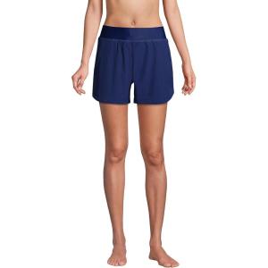 Lands’ End Women’s Curvy Fit 5″ Quick Dry Board Shorts Swim Shorts with Panty(Deep Sea Navy)