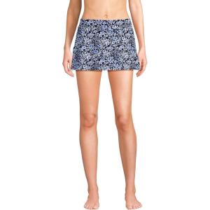 Lands’ End Women’s Mini Swim Skirt(Navy Meadow Floral)