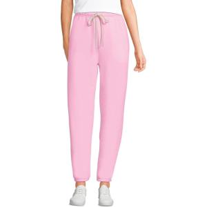 Lands’ End Women’s Serious Sweats High Rise Jogger Pants(Pink Moonstone)