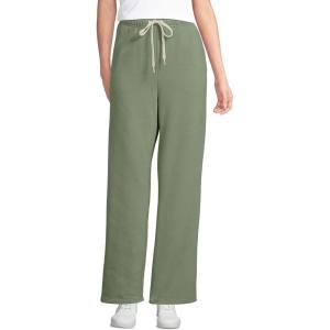 Lands’ End Women’s Serious Sweats High Rise Relaxed Straight Leg Pants(Sage)
