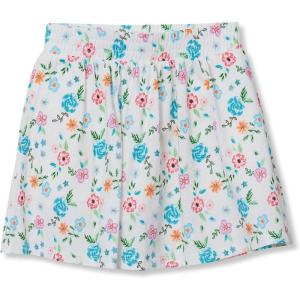Lands’ End Girls Smocked Skorts(Antique Ivory Floral)