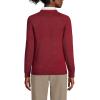 Lands’ End School Uniform Young Women’s Cotton Modal V-Neck Sweater(Garnet)