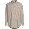 Lands’ End Men’s Traditional Fit Solid No Iron American-Grown Supima Oxford Dress Shirt(Desert Tan Plaid)