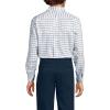 Lands’ End Men’s Traditional Fit Solid No Iron American-Grown Supima Oxford Dress Shirt(Oasis Blue/Navy Plaid)