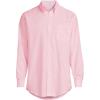 Lands’ End Men’s Traditional Fit Solid No Iron American-Grown Supima Oxford Dress Shirt(Sea Salt Pink Plaid)