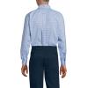 Lands’ End Men’s Traditional Fit Solid No Iron American-Grown Supima Oxford Dress Shirt(Soft French Blue Plaid)