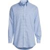 Lands’ End Men’s Traditional Fit Solid No Iron American-Grown Supima Oxford Dress Shirt(Soft French Blue Plaid)