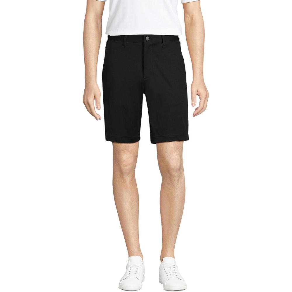 imageLands End Mens Traditional Fit 9 Flex Performance Golf ShortsBlack
