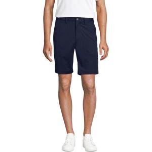 Lands’ End Men’s Traditional Fit 9″ Flex Performance Golf Shorts(Radiant Navy)