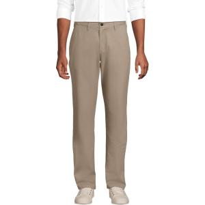 Lands’ End Men’s Travel Kit Comfort Waist Athletic Fit Chino Pant(Khaki)