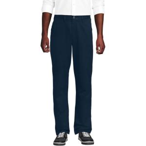 Lands’ End Men’s Travel Kit Comfort Waist Athletic Fit Chino Pant(Radiant Navy)