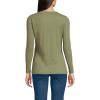 Lands’ End Women’s Cotton Rib Knit T-Shirt(Simply Olive)
