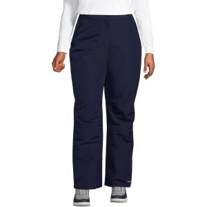 Lands’ End Women’s Squall Waterproof Insulated Snow Pants(Deep Sea Navy)