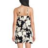 Lands’ End Women’s Tulip Hem Tankini Top(Black/Egret Lilies)