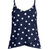Lands’ End Women’s Tulip Hem Tankini Top(Deep Sea Navy Polka Dot)