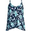 Lands’ End Women’s Tulip Hem Tankini Top(Tropic Floral/Navy)