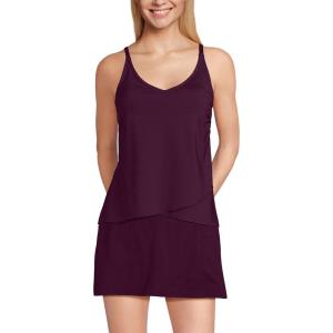 Lands’ End Women’s Tulip Hem Tankini Top(Dark Wine)