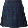 Lands’ End School Uniform Young Women’s Side Pleat Plaid Skort Above The Knee(Plaid Classic Navy/Evergreen)