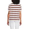 Lands’ End Women’s Relaxed American-Grown Supima Cotton Crew Neck T-Shirt(Earthen Clay Sail Stripes)