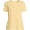 Lands’ End Women’s Relaxed American-Grown Supima Cotton Crew Neck T-Shirt(Pale Sunbeam Yellow)