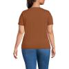 Lands’ End Women’s Relaxed American-Grown Supima Cotton Crew Neck T-Shirt(Rich Ginger Brown)