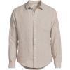 Lands’ End Men’s Long Sleeve Linen Shirt(Pale Desert Tan)