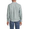Lands’ End Men’s Long Sleeve Linen Shirt(Pale Eucalyptus Stripe)