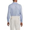 Lands’ End Men’s Tailored Fit No Iron Solid American-Grown Supima Cotton Pinpoint Buttondown Collar Dress Shirt(Deep Sea Navy Breeze Plaid)