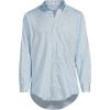 Lands’ End Men’s Tailored Fit No Iron Solid American-Grown Supima Cotton Pinpoint Buttondown Collar Dress Shirt(Oasis Blue/White Ditsy)