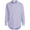 Lands’ End Men’s Tailored Fit No Iron Solid American-Grown Supima Cotton Pinpoint Buttondown Collar Dress Shirt(Washed Amethyst Stripe)