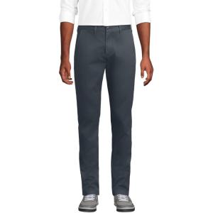 Lands’ End Men’s Travel Kit Slim Fit Chino Pant(Steel Gray)