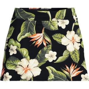 Lands’ End Women’s Swim Skirt Swim Bottoms(Hibiscus Floral/Black)