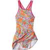 Lands’ End Women’s Chlorine Resistant Tugless High Neck Swim Dress One Piece Swimsuit(Blue Springside Floral)