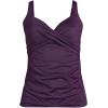 Lands’ End Women’s Chlorine Resistant Wrap Tankini Swimsuit Top(Blackberry)