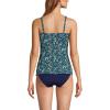 Lands’ End Women’s Chlorine Resistant Wrap Tankini Swimsuit Top(Navy Multi Ditsy Floral)
