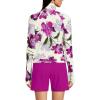 Lands’ End Women’s Long Sleeve Rash Guard Cover-up UPF 50(Egret/Berry Etched Floral)