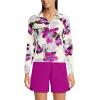Lands’ End Women’s Long Sleeve Rash Guard Cover-up UPF 50(Egret/Berry Etched Floral)