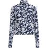Lands’ End Women’s Long Sleeve Rash Guard Cover-up UPF 50(Navy Blossom Floral)