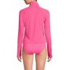 Lands’ End Women’s Long Sleeve Rash Guard Cover-up UPF 50(Pink Azalea)