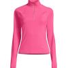 Lands’ End Women’s Long Sleeve Rash Guard Cover-up UPF 50(Pink Azalea)