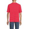 Lands’ End Men’s Super-T Short Sleeve T-Shirt with Pocket(Compass Red/White Stripe)