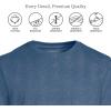Lands’ End Men’s Super-T Short Sleeve T-Shirt with Pocket(Nautical Blue Heather)