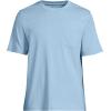 Lands’ End Men’s Super-T Short Sleeve T-Shirt with Pocket(Oasis Blue)