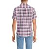Lands’ End Men’s Traditional Fit Short Sleeve Madras Shirt(Burgundy Spritz Madras)